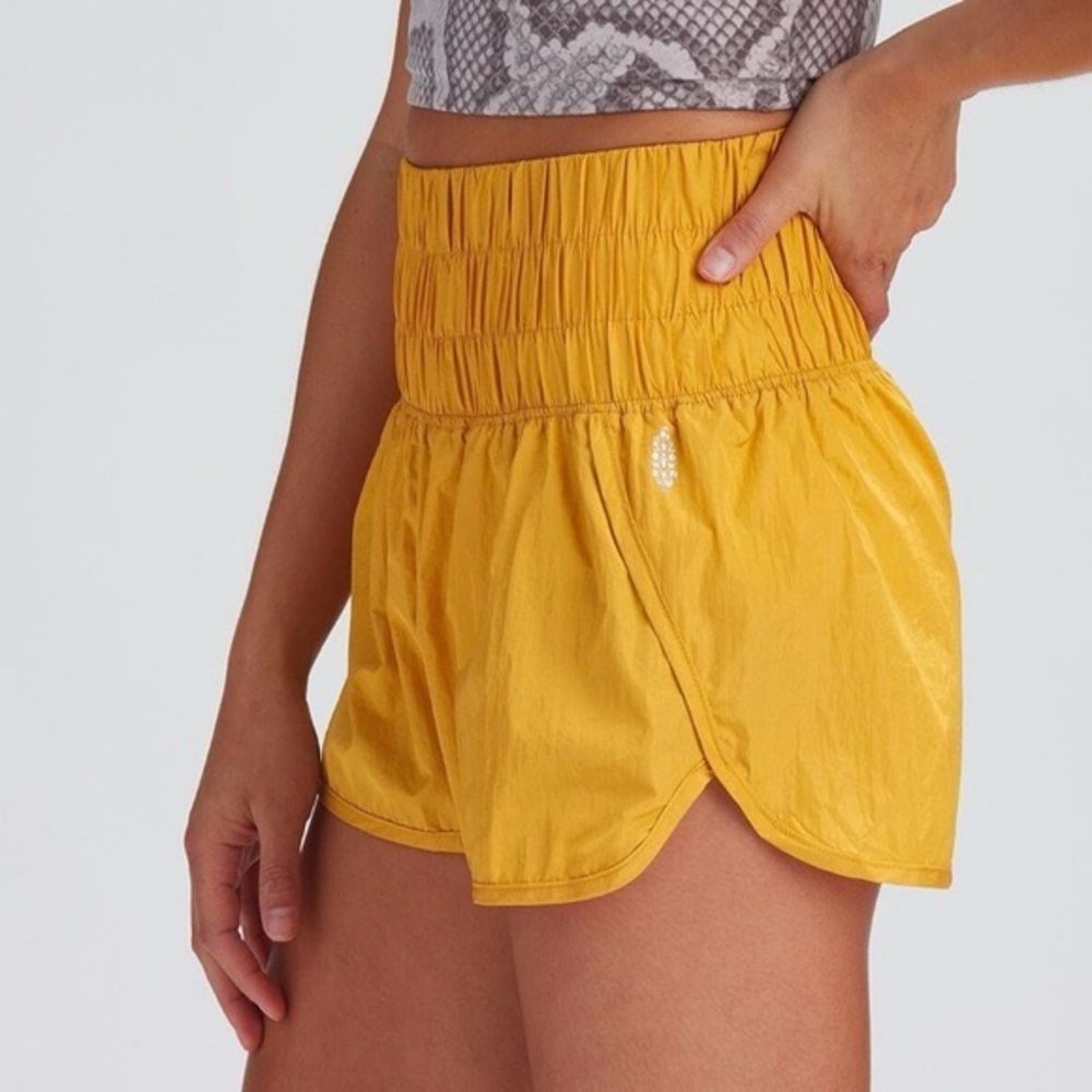 Free People Movement The Way Home Shorts in Honey Mellow Medium - Picture 3 of 12